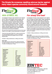 Zintec flystop standard mineral lick